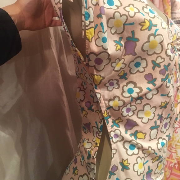 Moschino dress pink v neck ribbons bows pastel - Picture 3 of 5